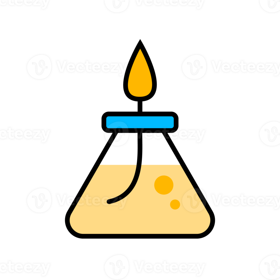 erlenmeyer nel semplice icona design. laboratorio cose illustrazione nel linea arte design. png