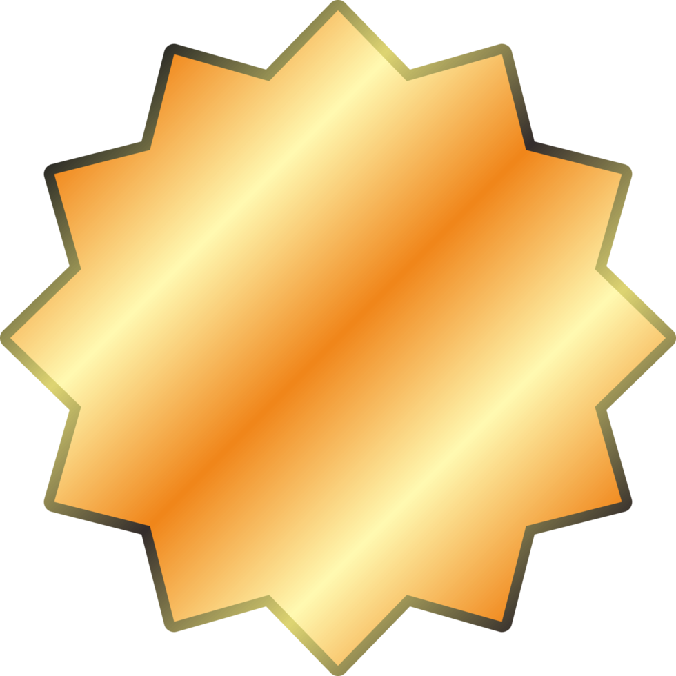 gold gradient achievement empty medal png