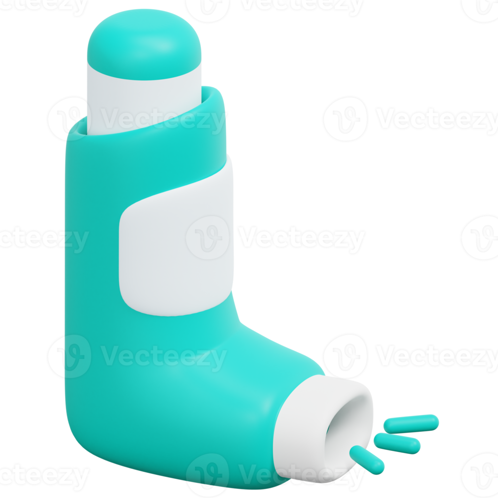 inhaler 3d render icon illustration png
