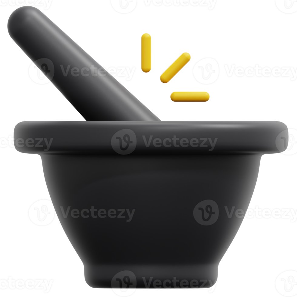 mortar 3d render icon illustration png