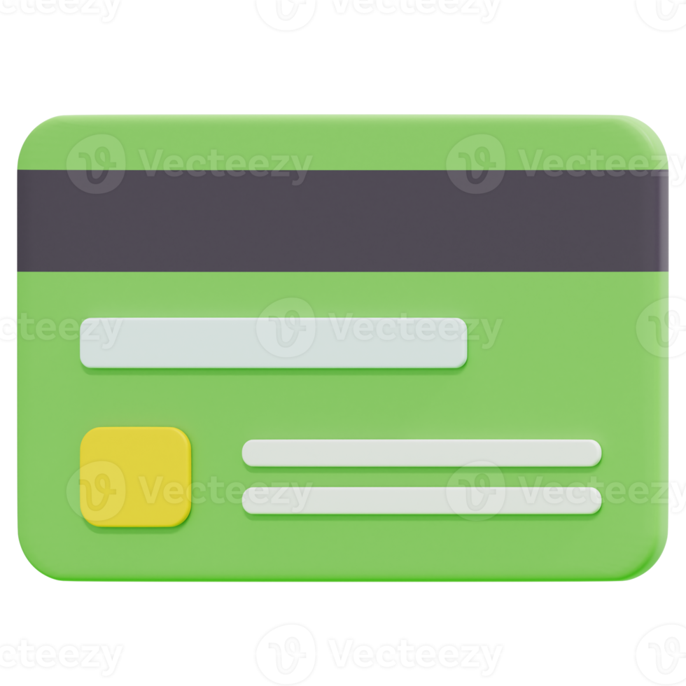 ilustración de icono de renderizado 3d de tarjeta de crédito png