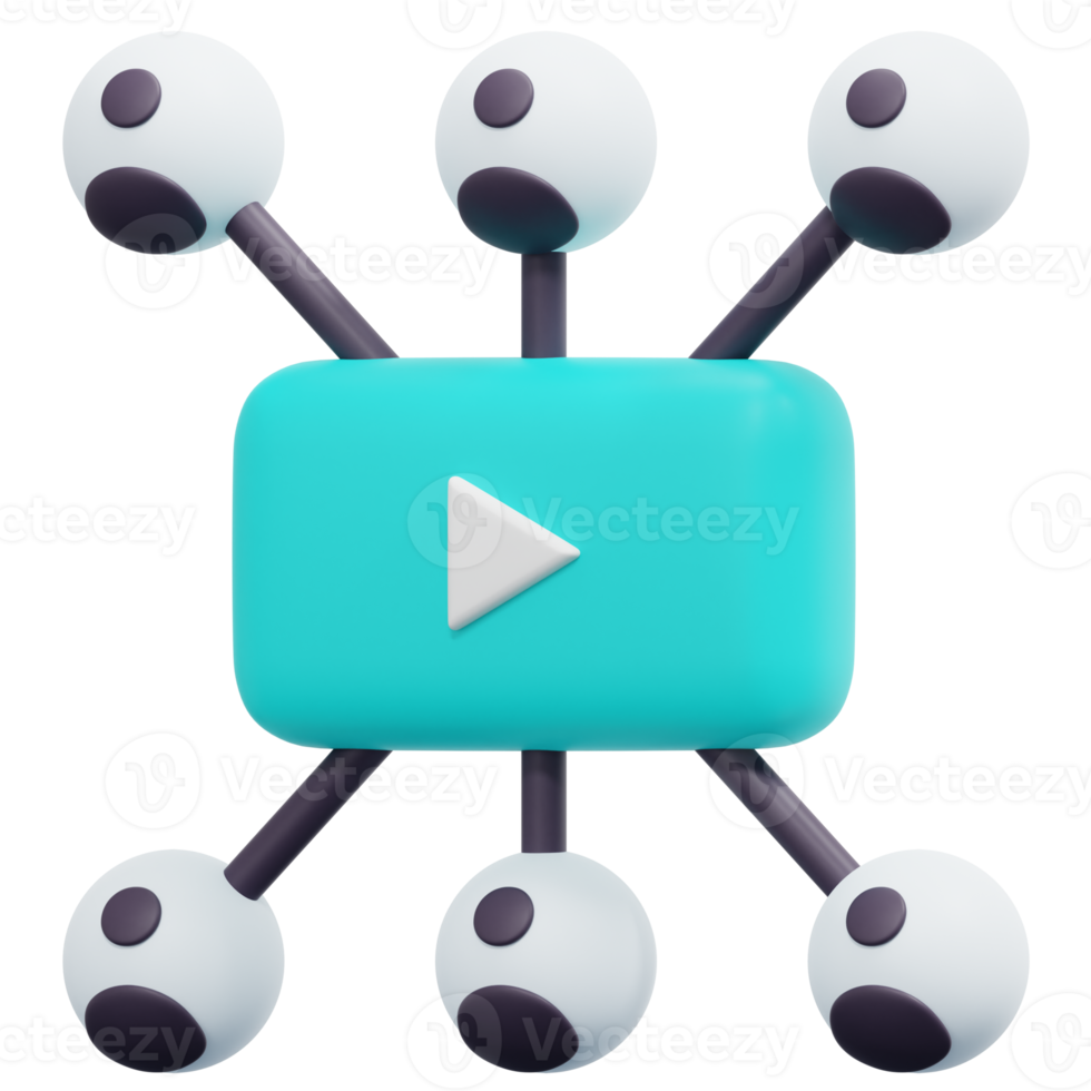 viral marketing 3d render icon illustration png