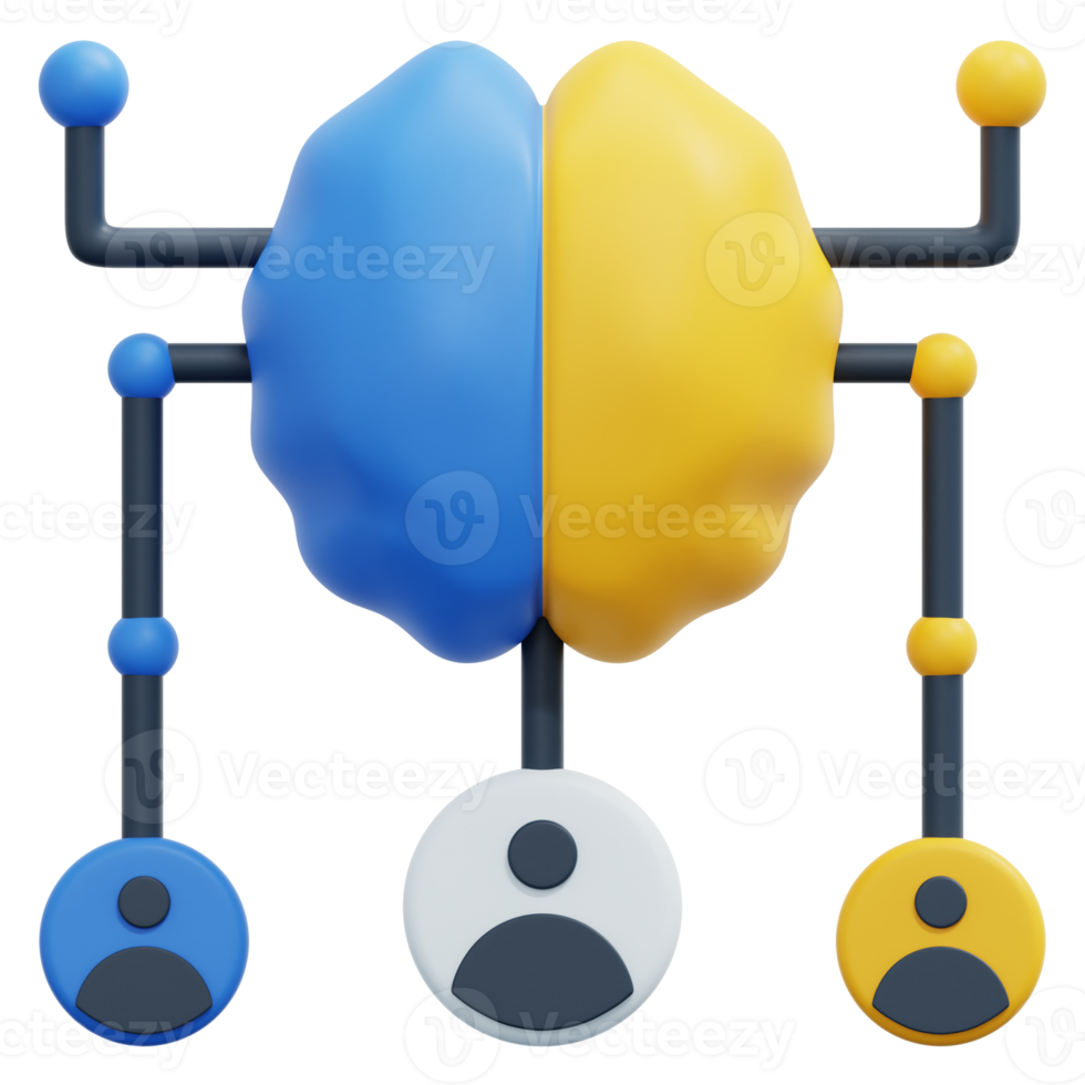 brainstorm 3d render icon illustration png