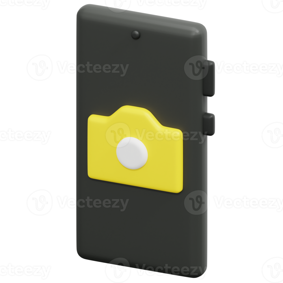 phone camera 3d render icon illustration png
