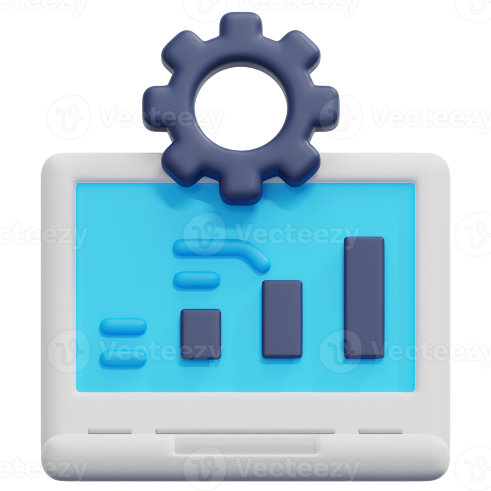 laptop 3d render icon illustration png