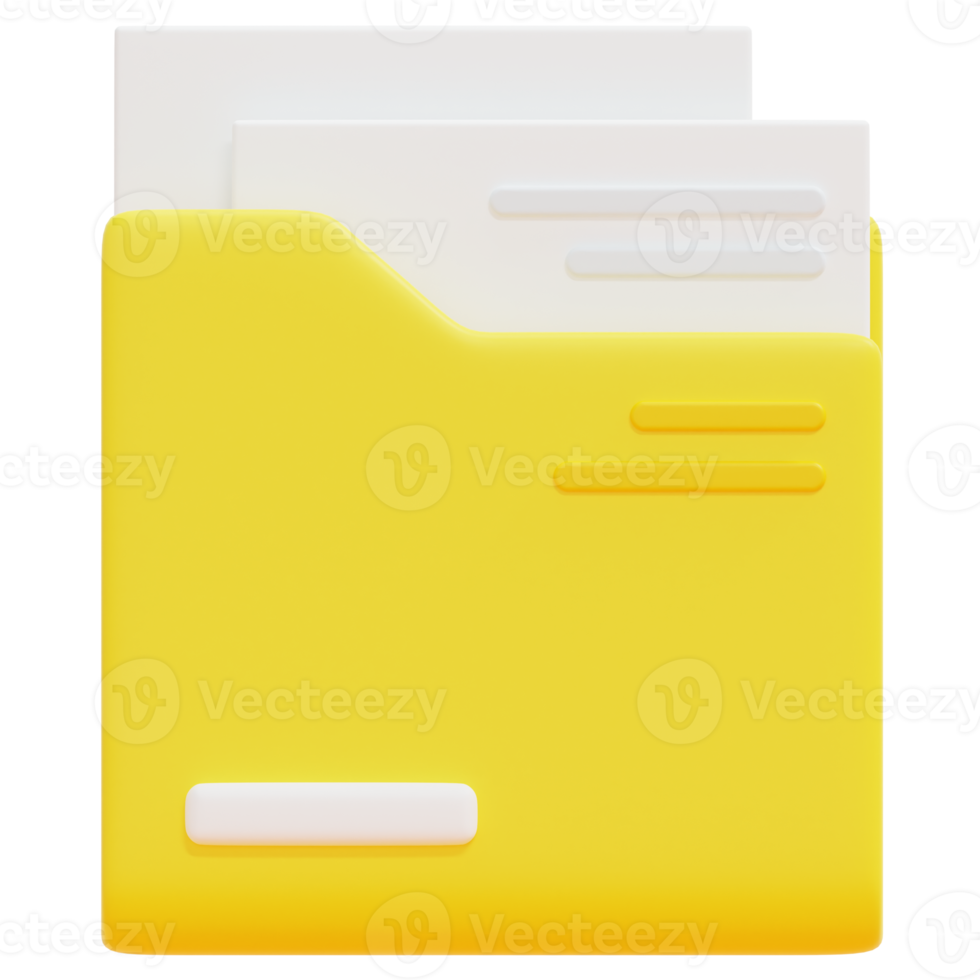 folder 3d render icon illustration png