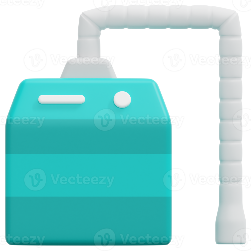 smoke evacuator 3d render icon illustration png