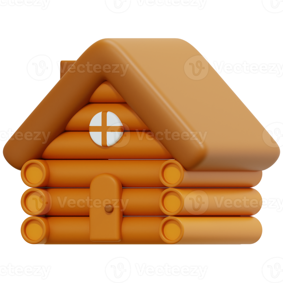 holzhaus 3d-render-symbol-illustration png