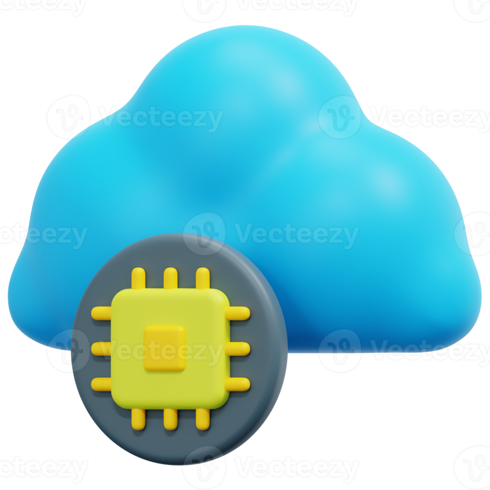technology 3d render icon illustration png