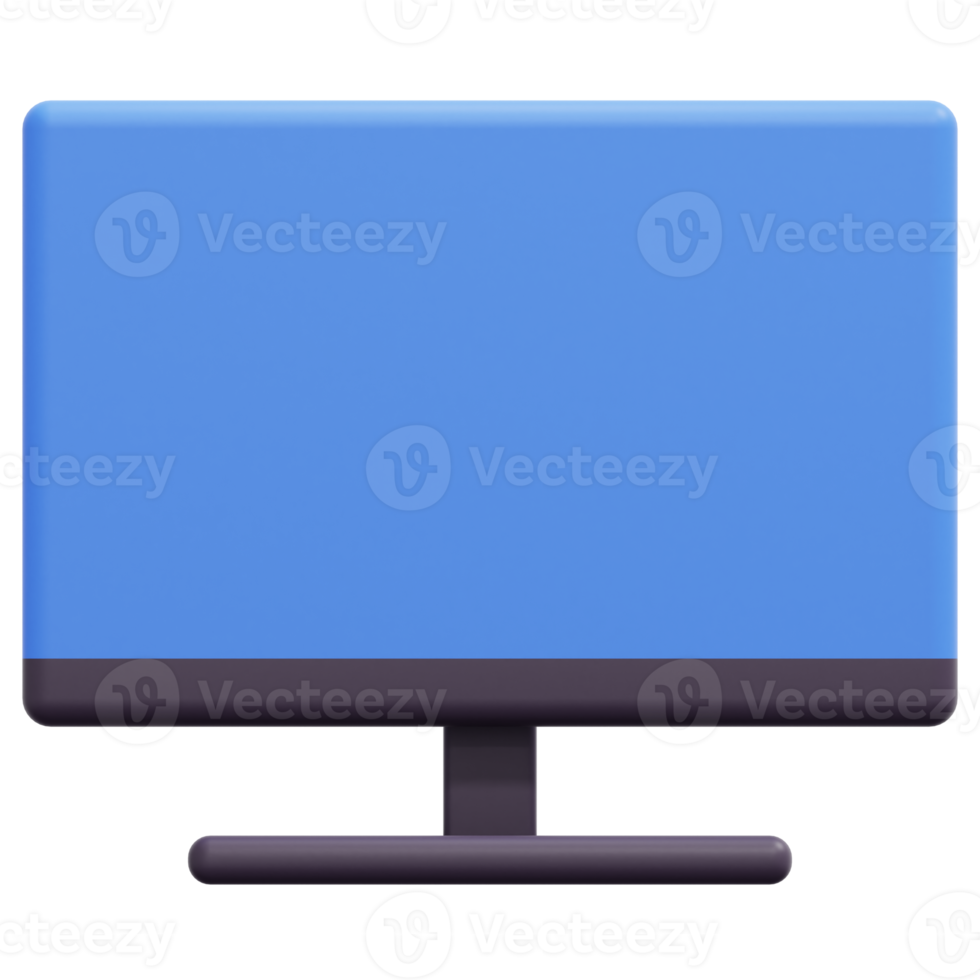 television 3d render icon illustration png