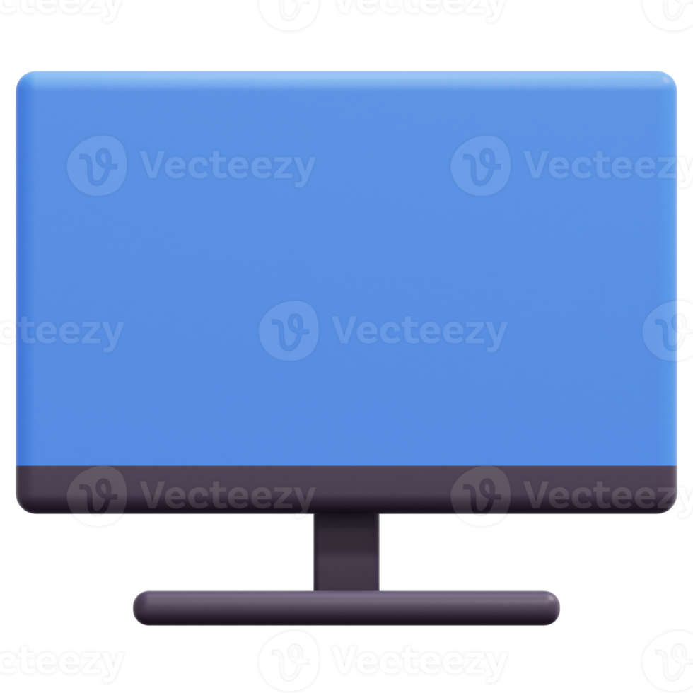 televisione 3d rendere icona illustrazione png