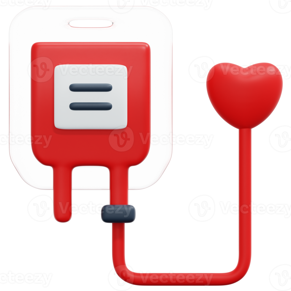 blood donation 3d render icon illustration png