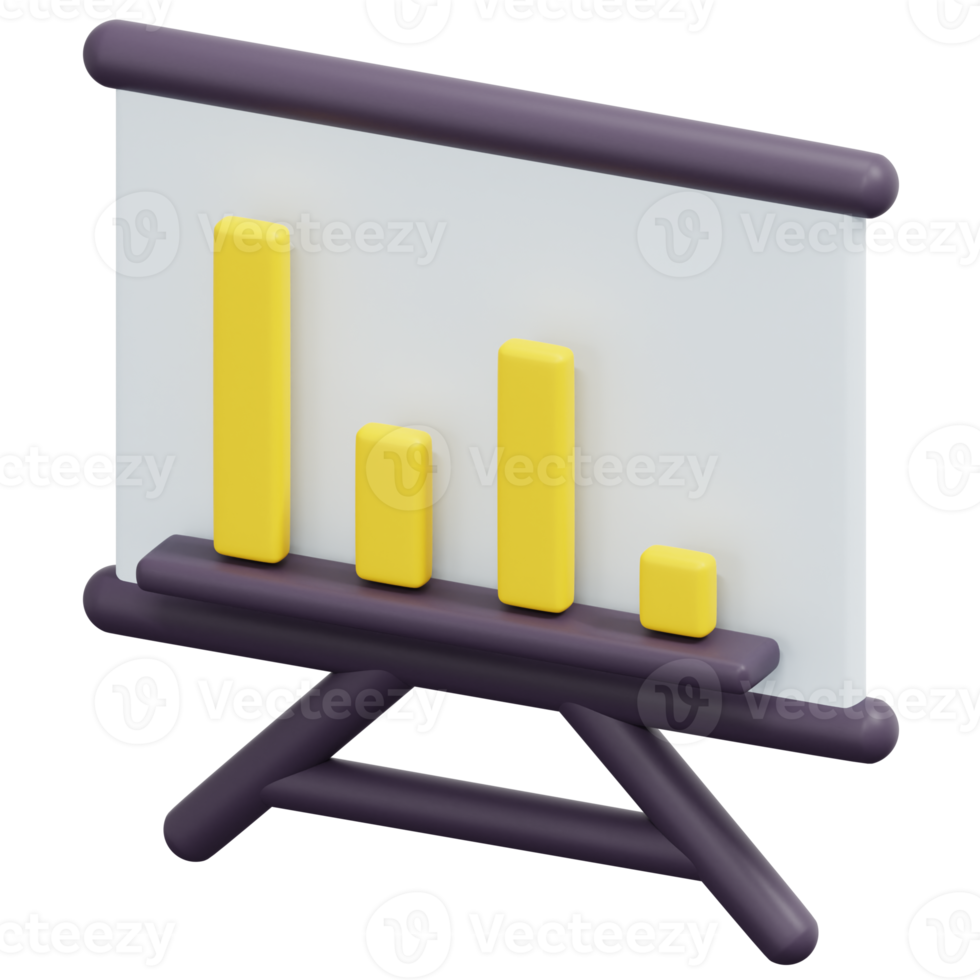 business presentation 3d render icon illustration png