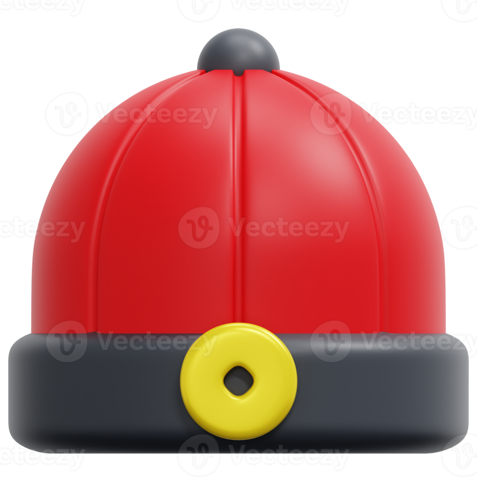 chinese hat 3d render icon illustration png