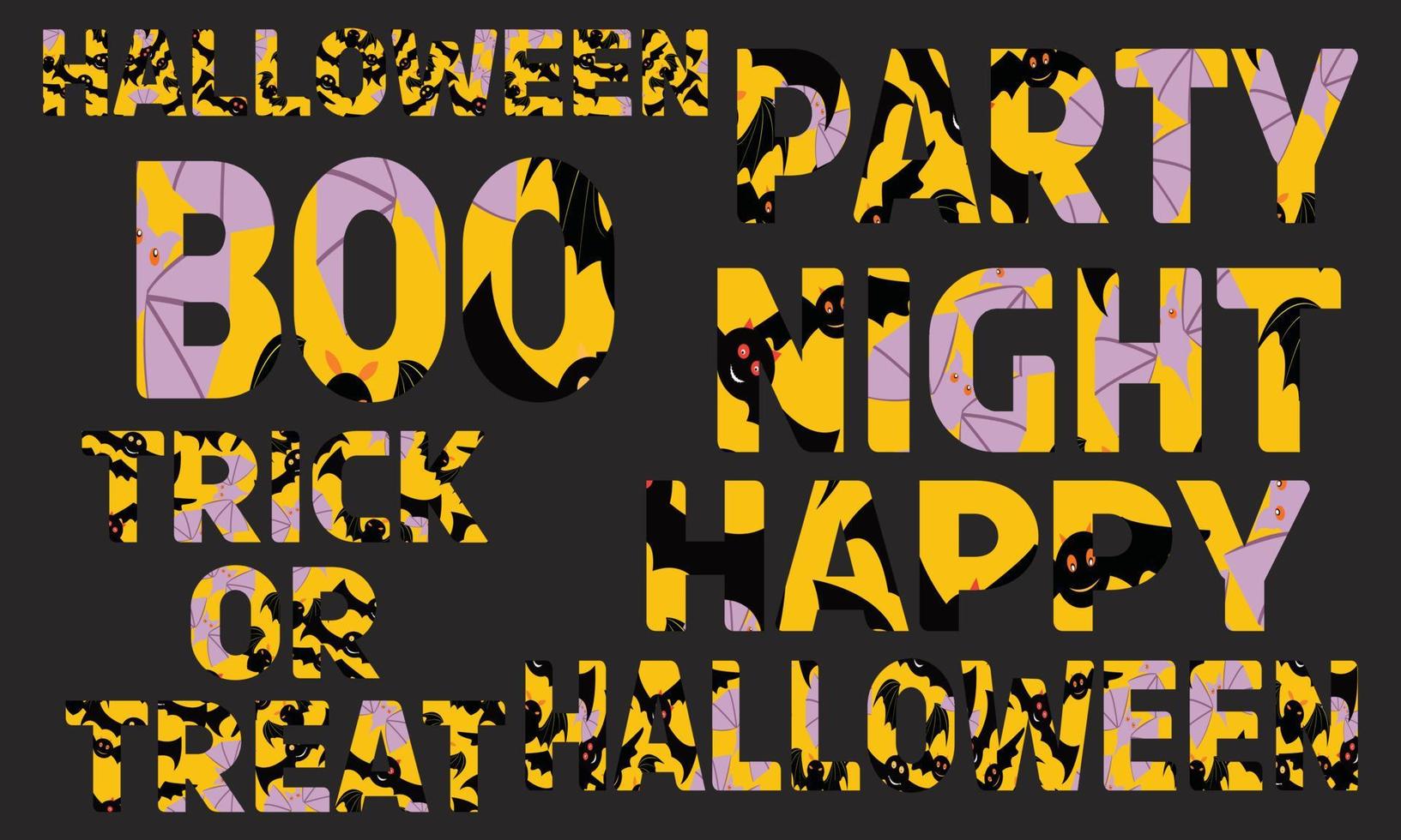 Happy Halloween Text Typography  Halloween Party text effect t-shirt design vector