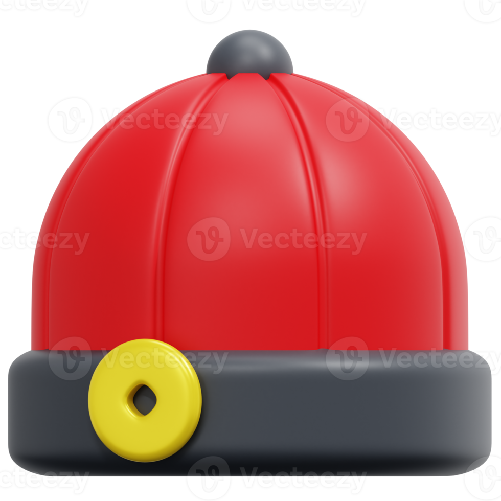 chinese hat 3d render icon illustration png