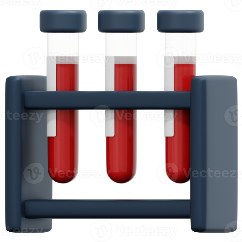 blood test 3d render icon illustration png