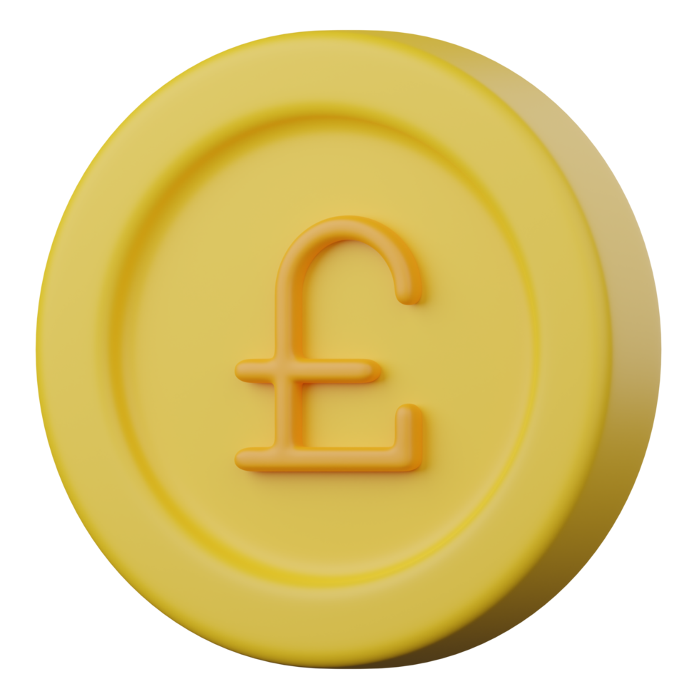 pound coin 3d icon png