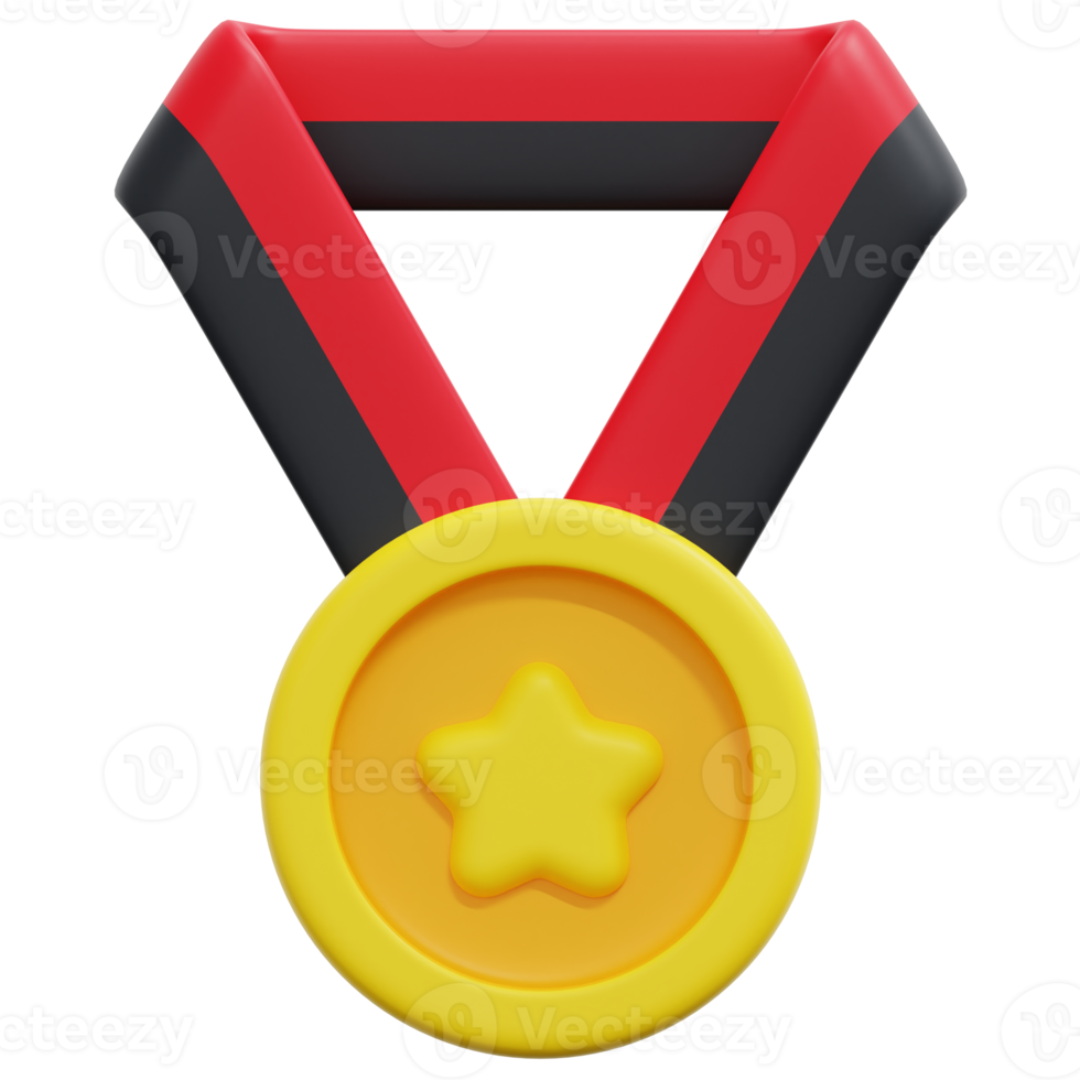 illustration de l'icône de rendu 3d médaille png