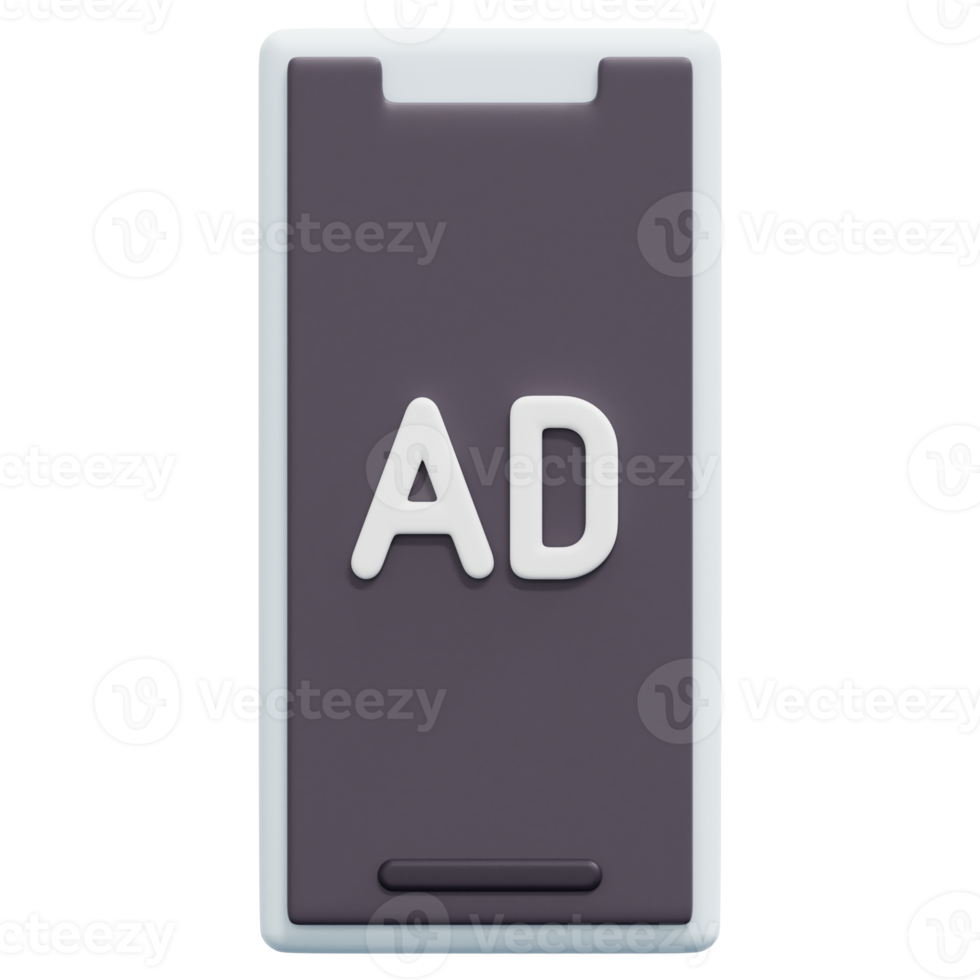 mobile marketing 3d render icon illustration png