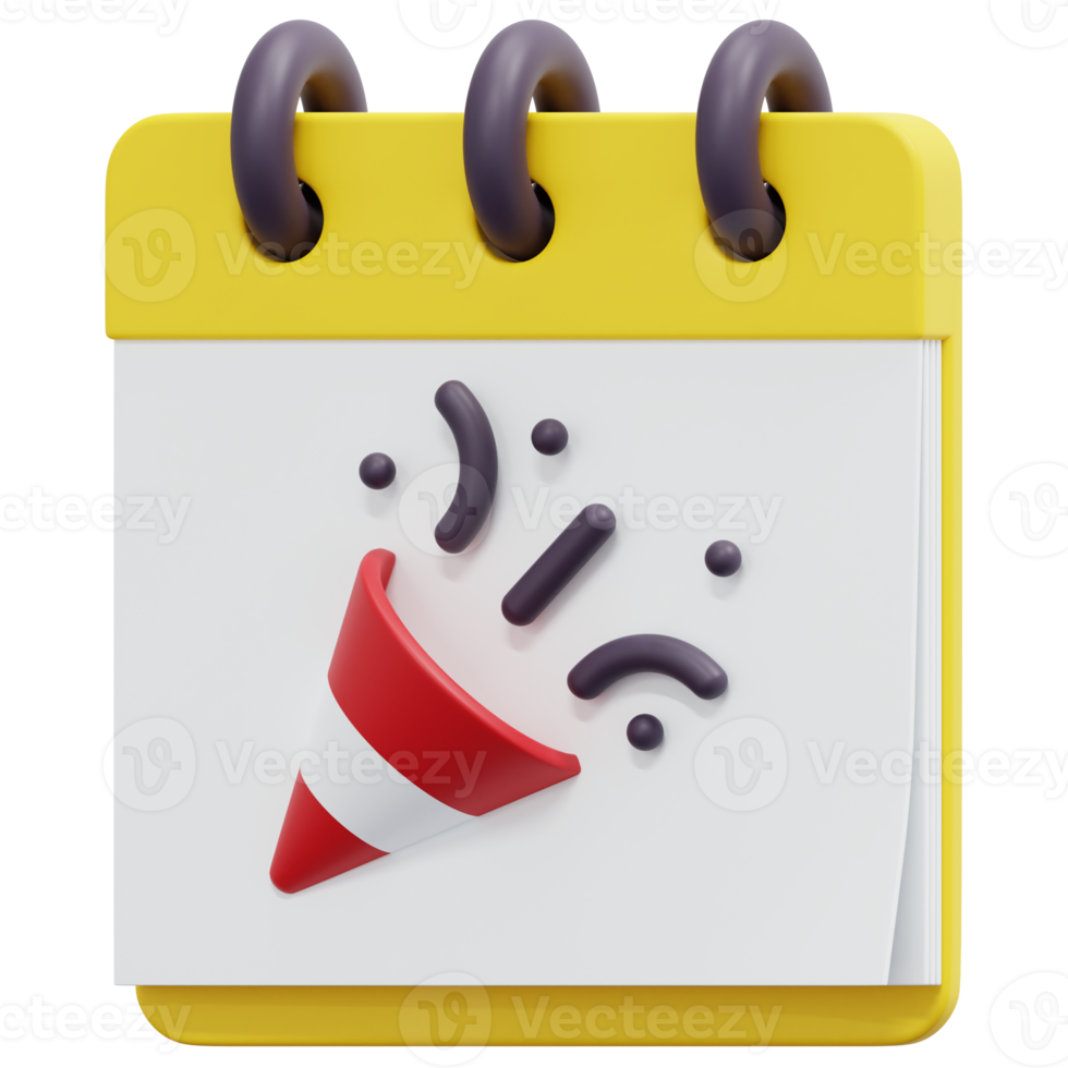calendar 3d render icon illustration png