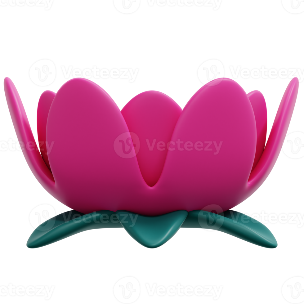 Lotus 3D-Render-Symbol-Illustration png