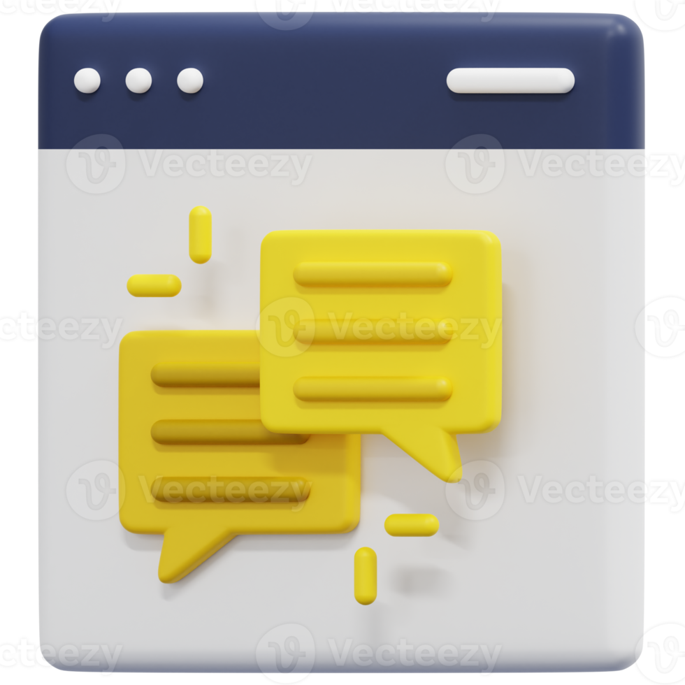 feedback 3d render icon illustration png