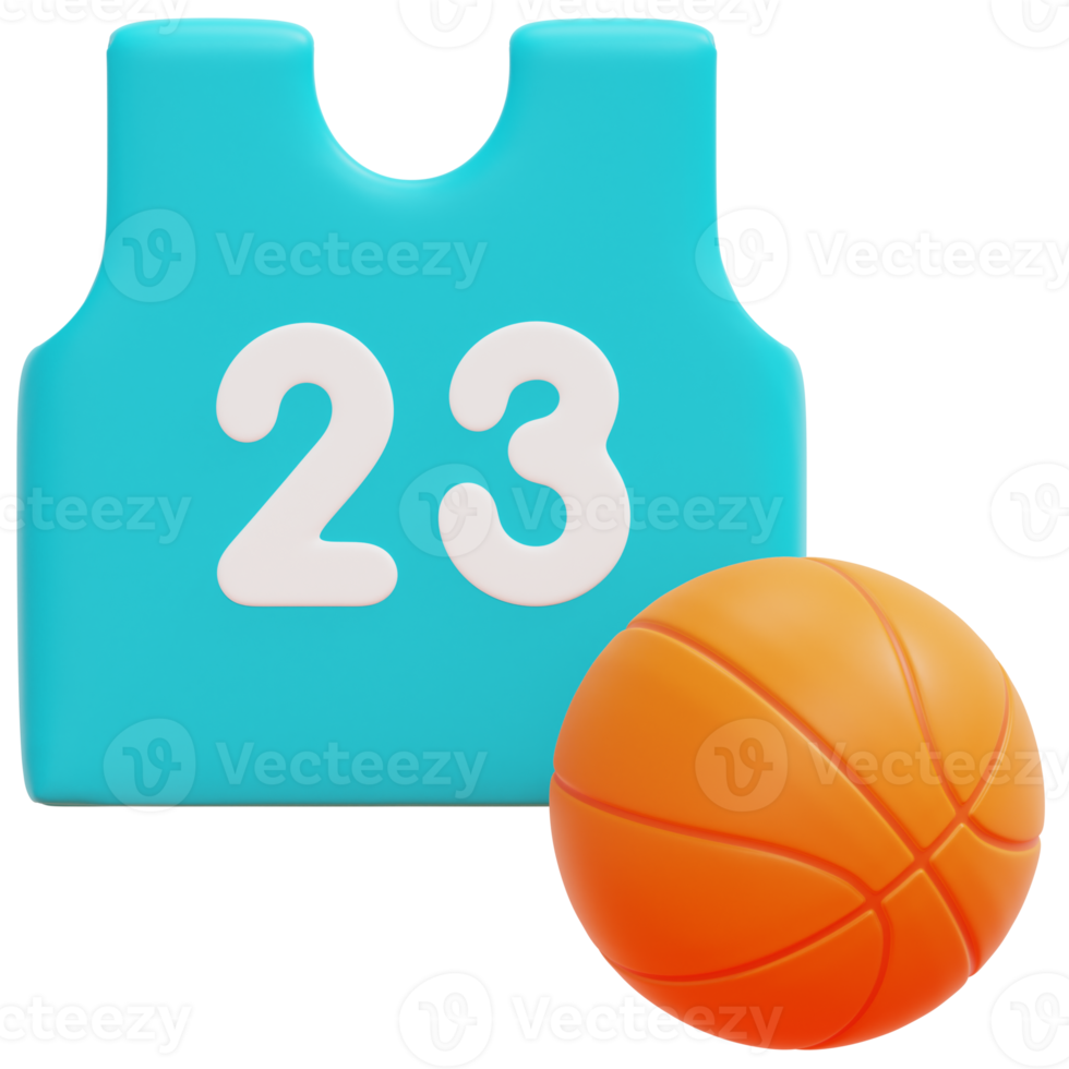 baloncesto 3d render icono ilustración png