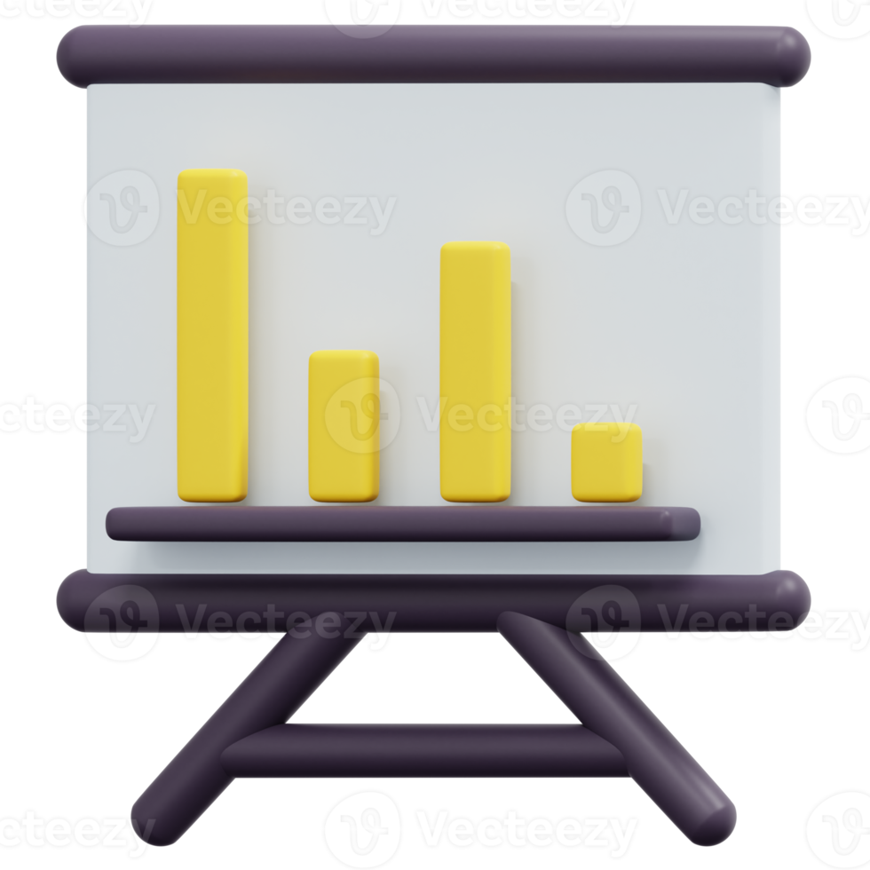 business presentation 3d render icon illustration png