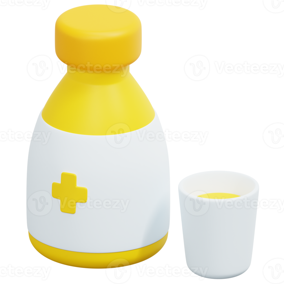 syrup 3d render icon illustration png
