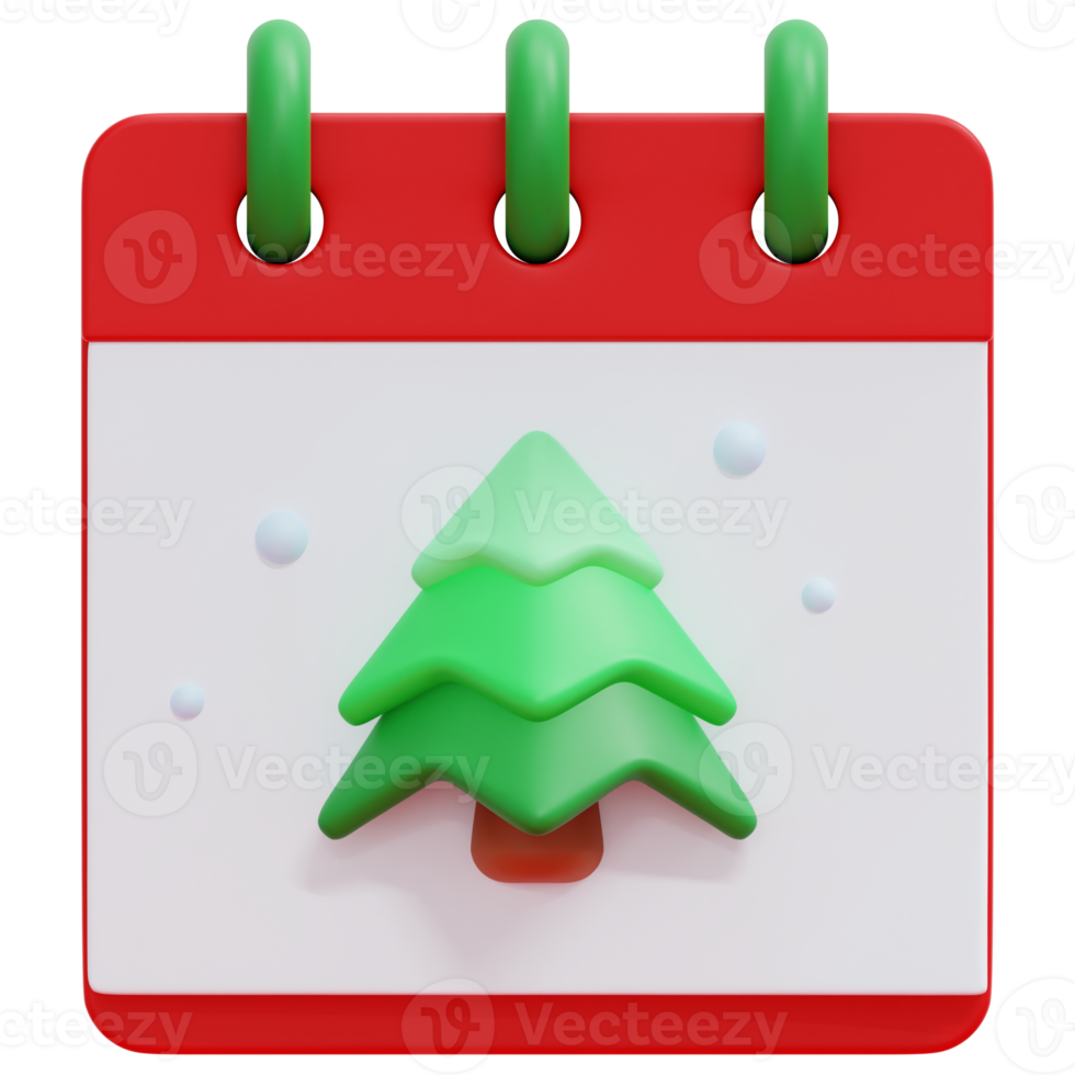 christmas day 3d render icon illustration png