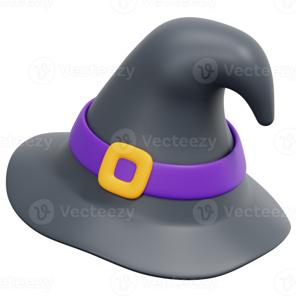 witch hat 3d render icon illustration png