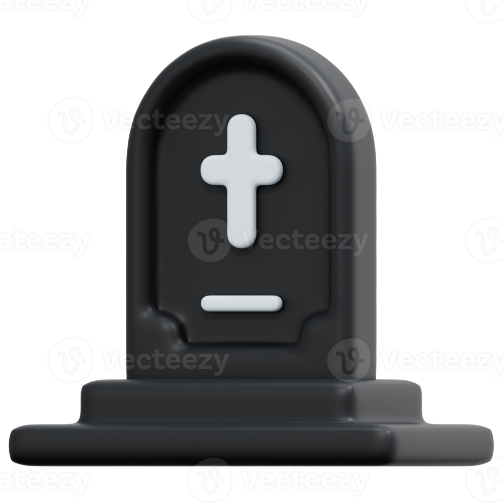 tomb 3d render icon illustration png