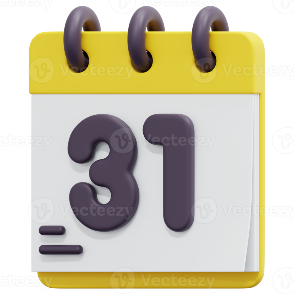 calendar 3d render icon illustration png