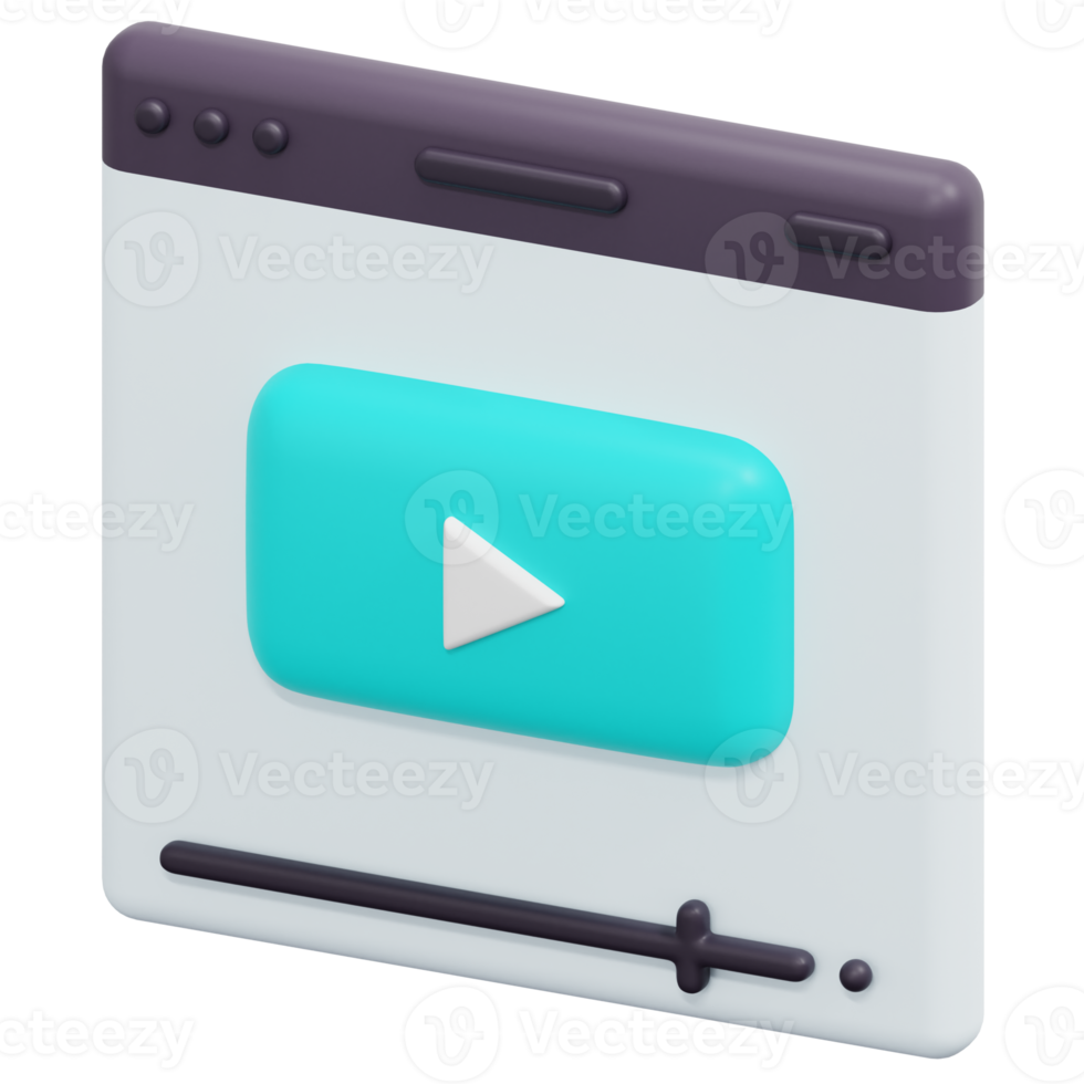 video marketing 3d render icon illustration png