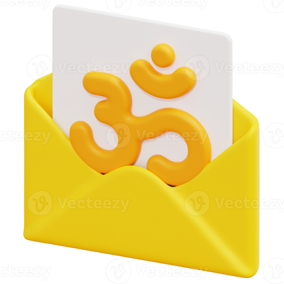 greeting card 3d render icon illustration png