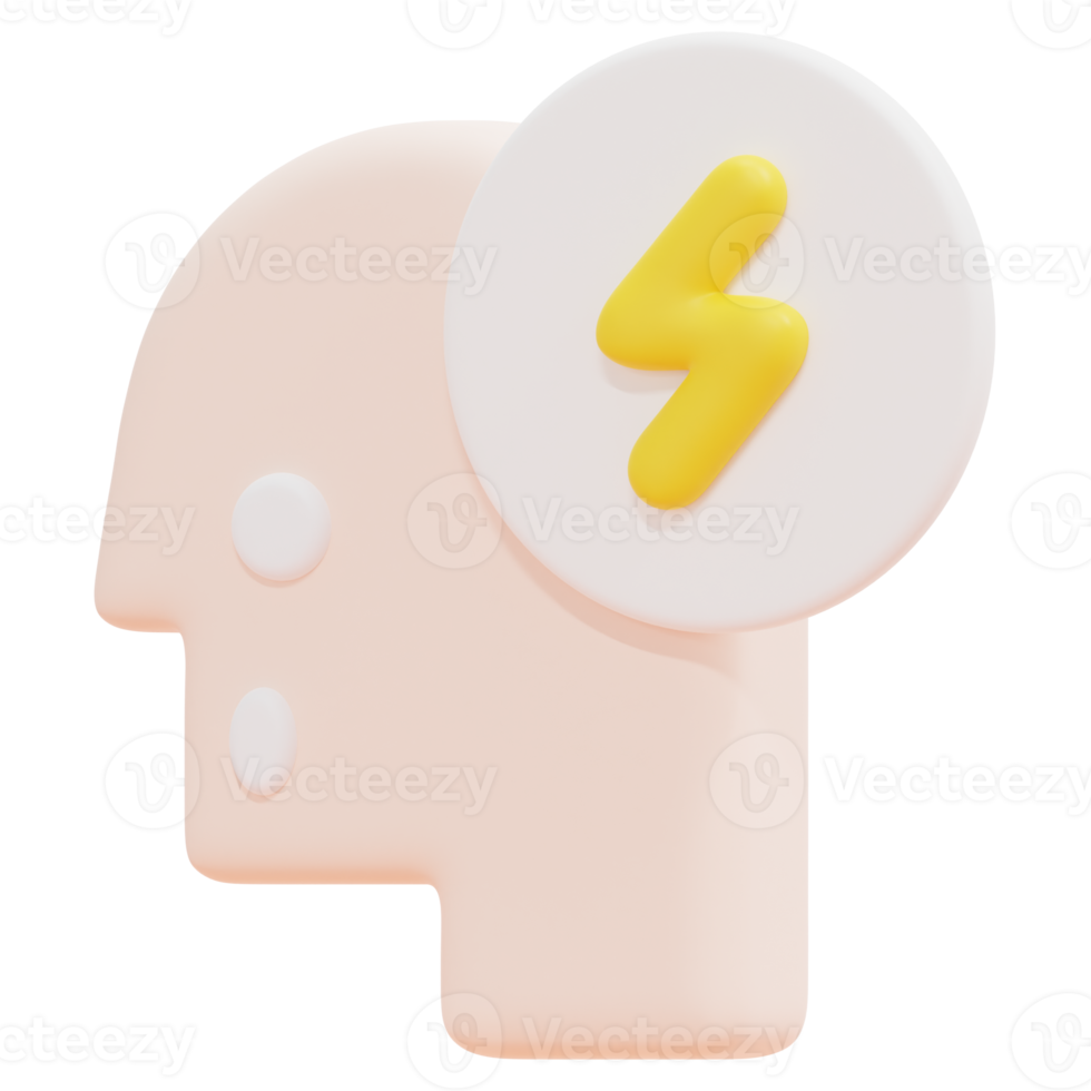 shocked 3d render icon illustration png