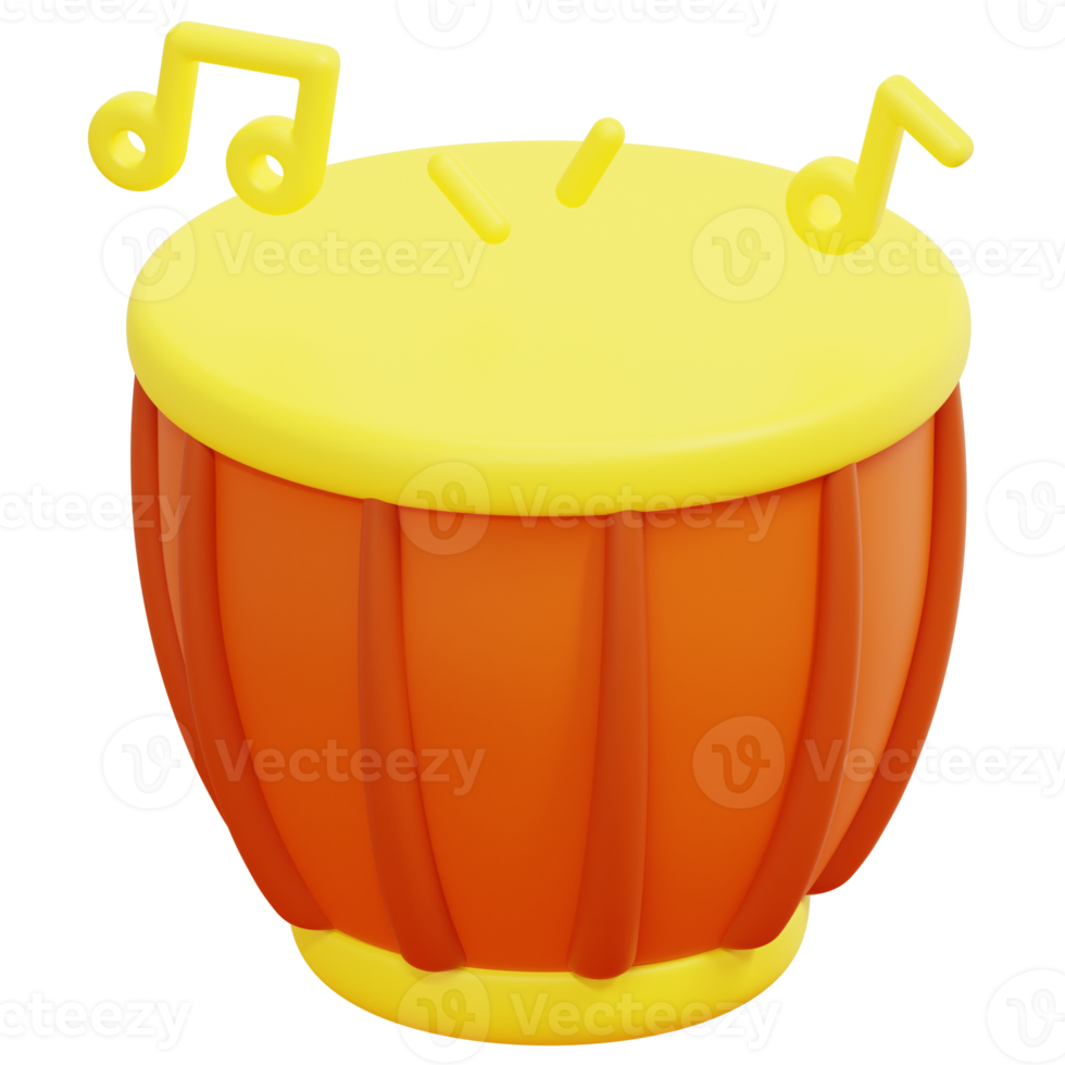 tabla 3d render icon illustration png