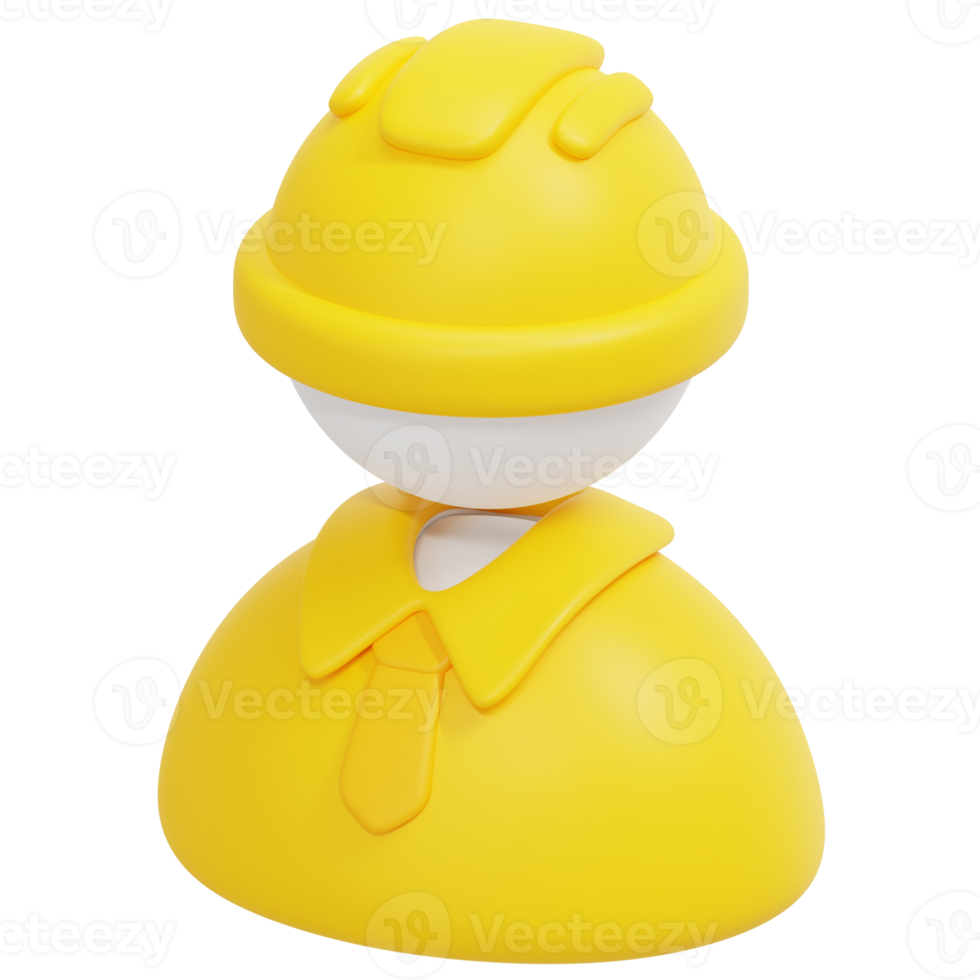 engineer 3d render icon illustration png