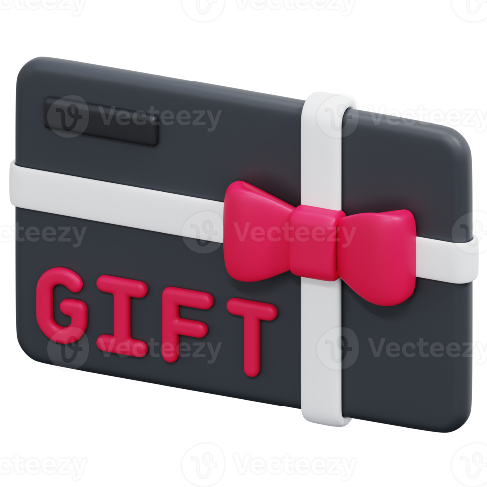 gift card 3d render icon illustration png