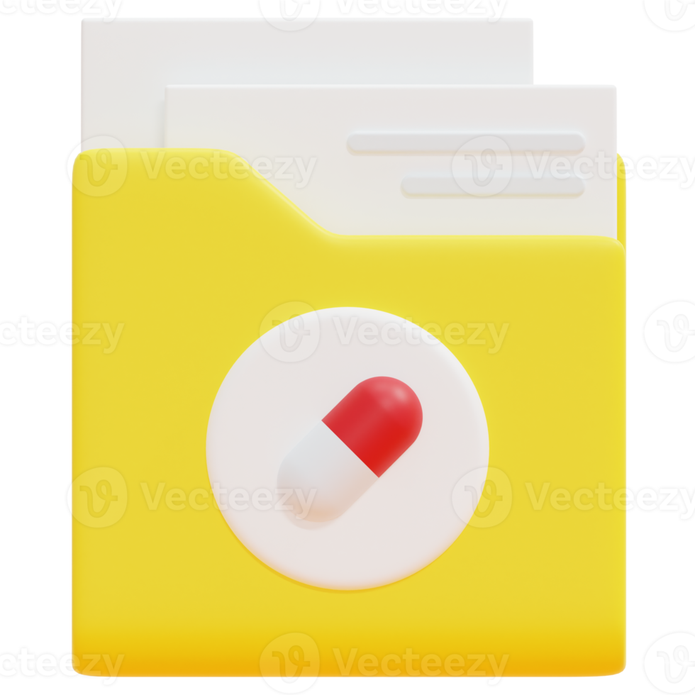 folder 3d render icon illustration png