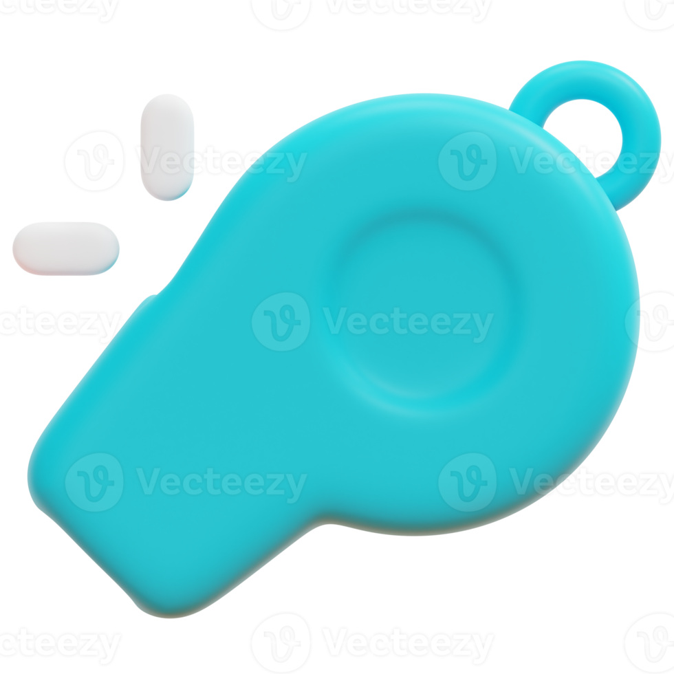 whistle 3d render icon illustration png