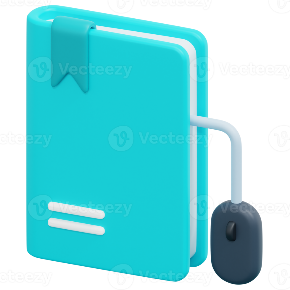 ebook 3d render icon illustration png