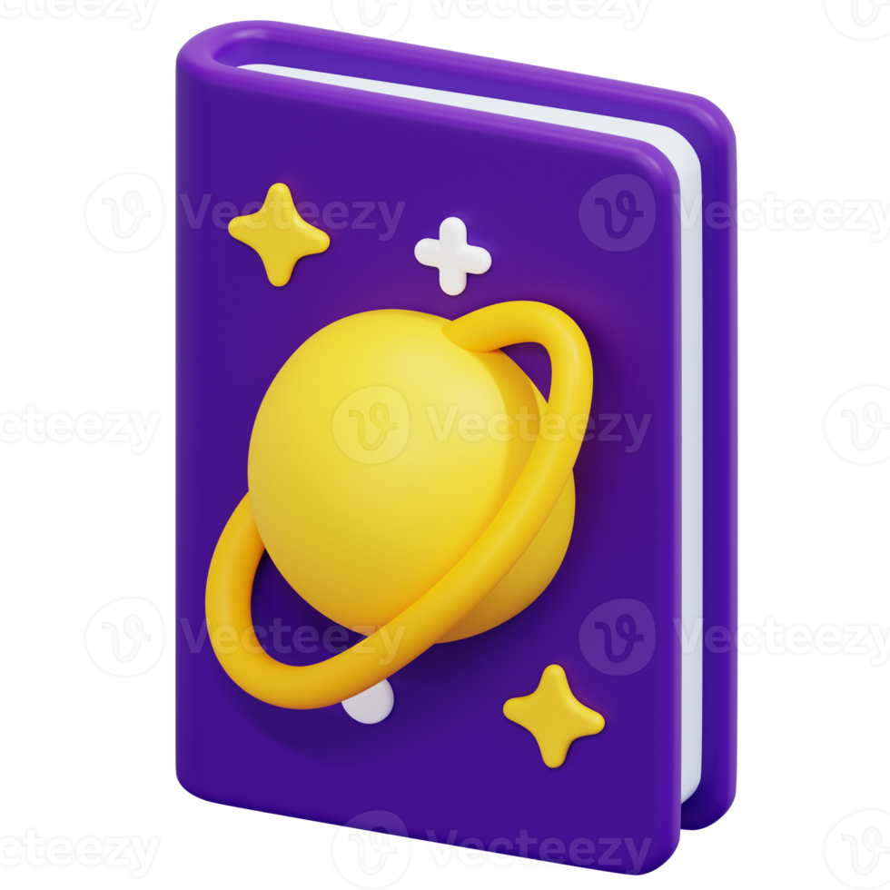 space book 3d render icon illustration png