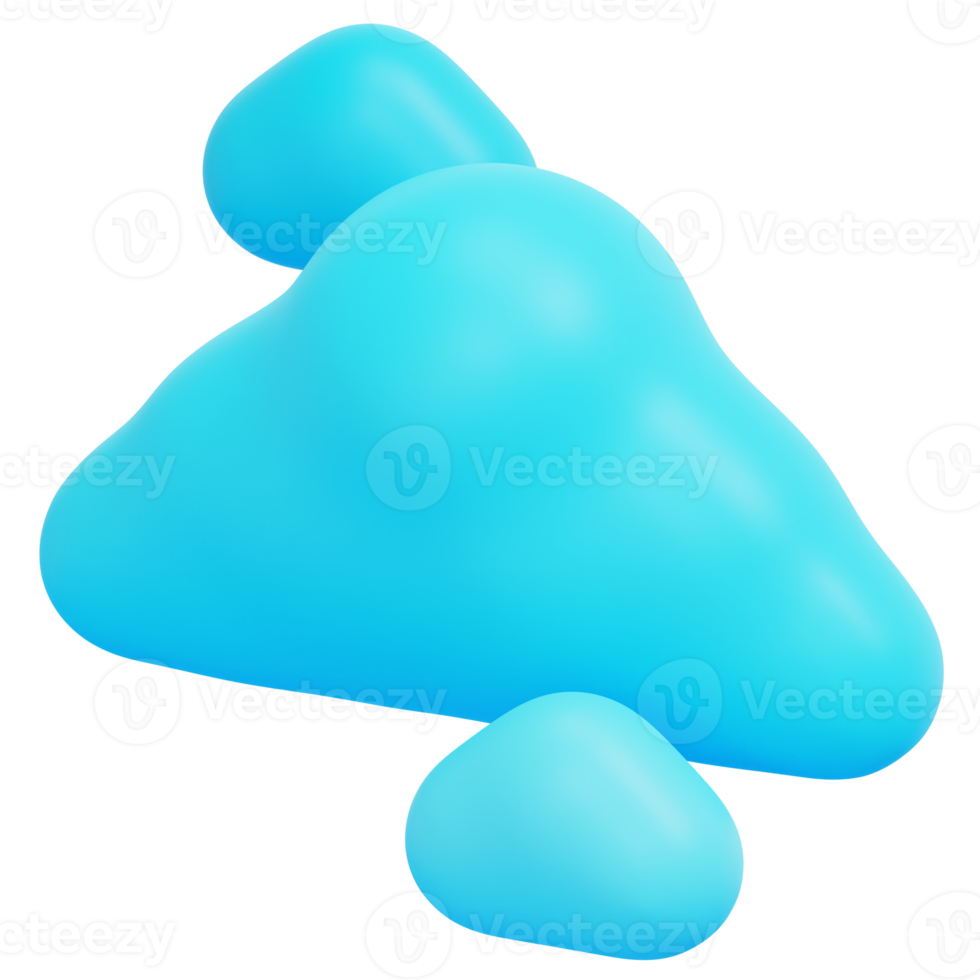 cloud 3d render icon illustration png