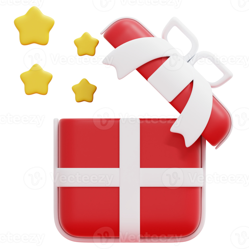 gift box 3d render icon illustration png