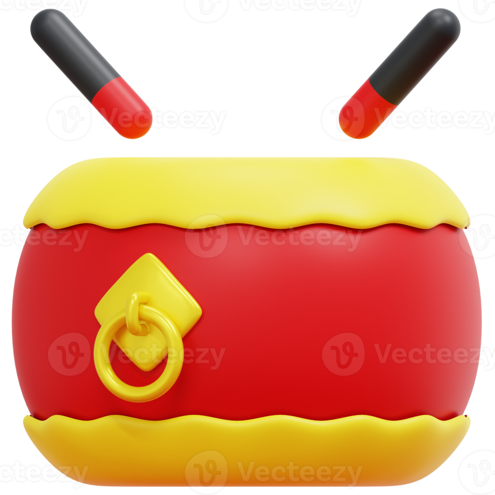 drum 3d render icon illustration png