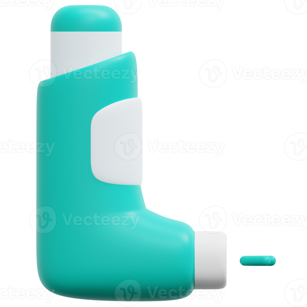 inhaler 3d render icon illustration png