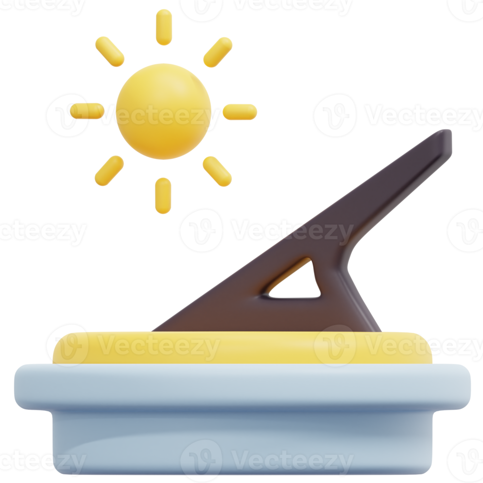 meridiana 3d rendere icona illustrazione png