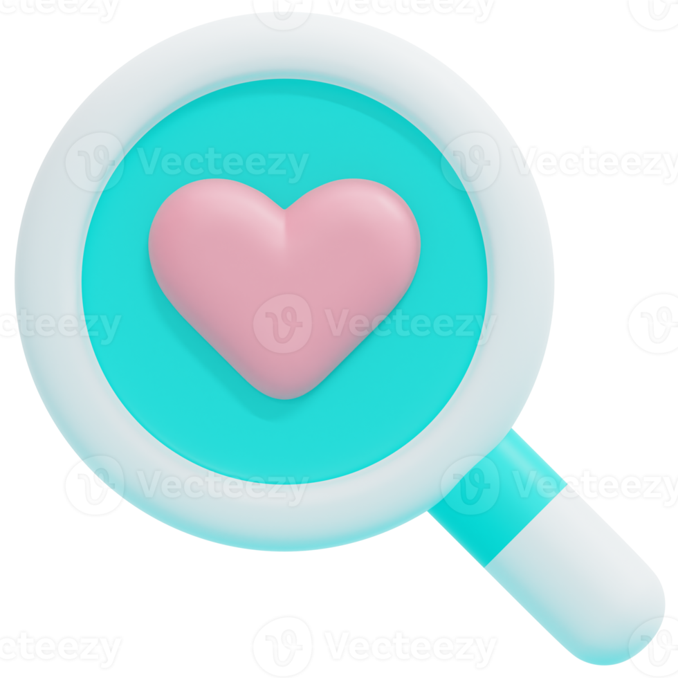 search 3d render icon illustration png